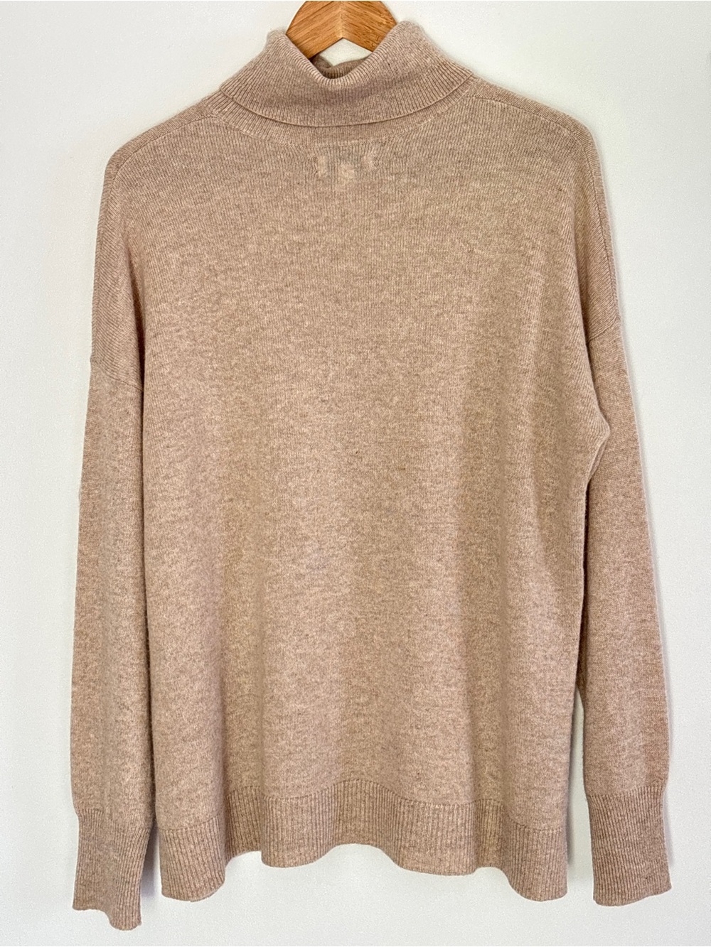 Nordstrom 100% Cashmere Turtleneck Sweater Size XL Preppy Minimalist Neutral b76 - Picture 14 of 14